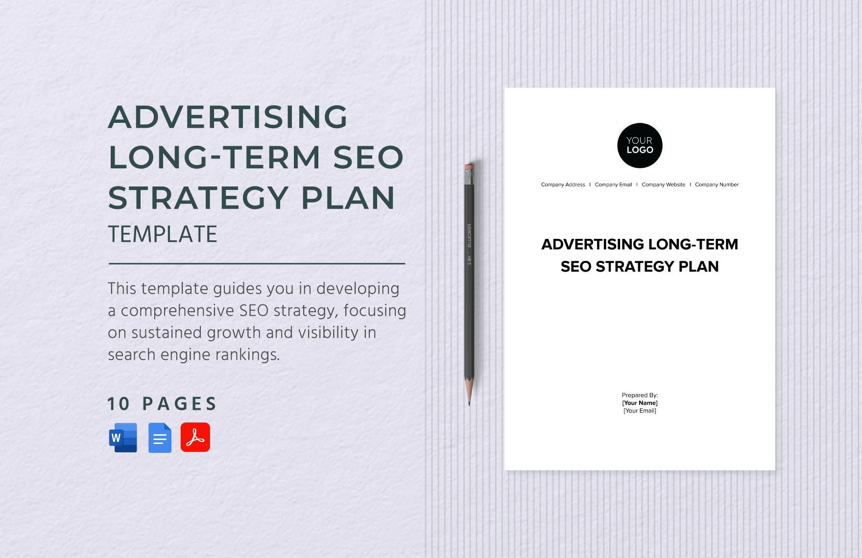 Advertising Long-Term SEO Strategy Plan Template