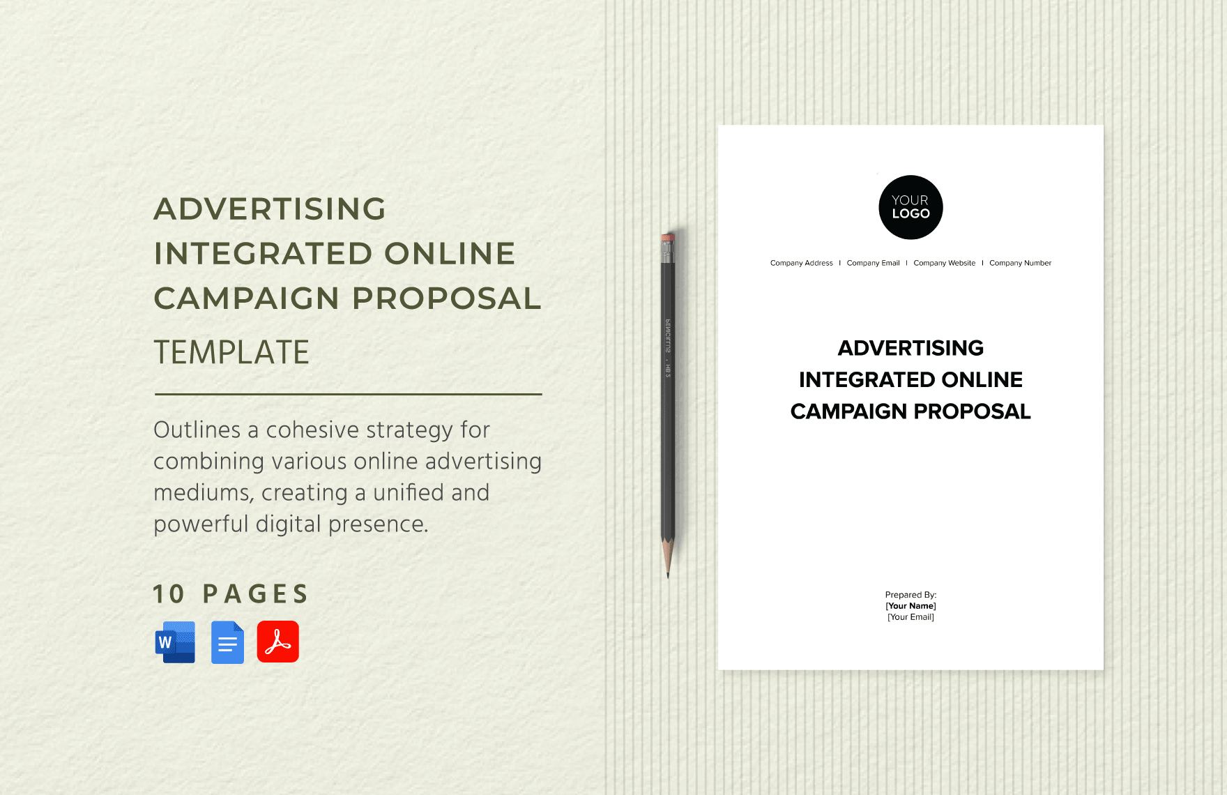Advertising Integrated Online Campaign Proposal Template in Word, Google Docs, PDF