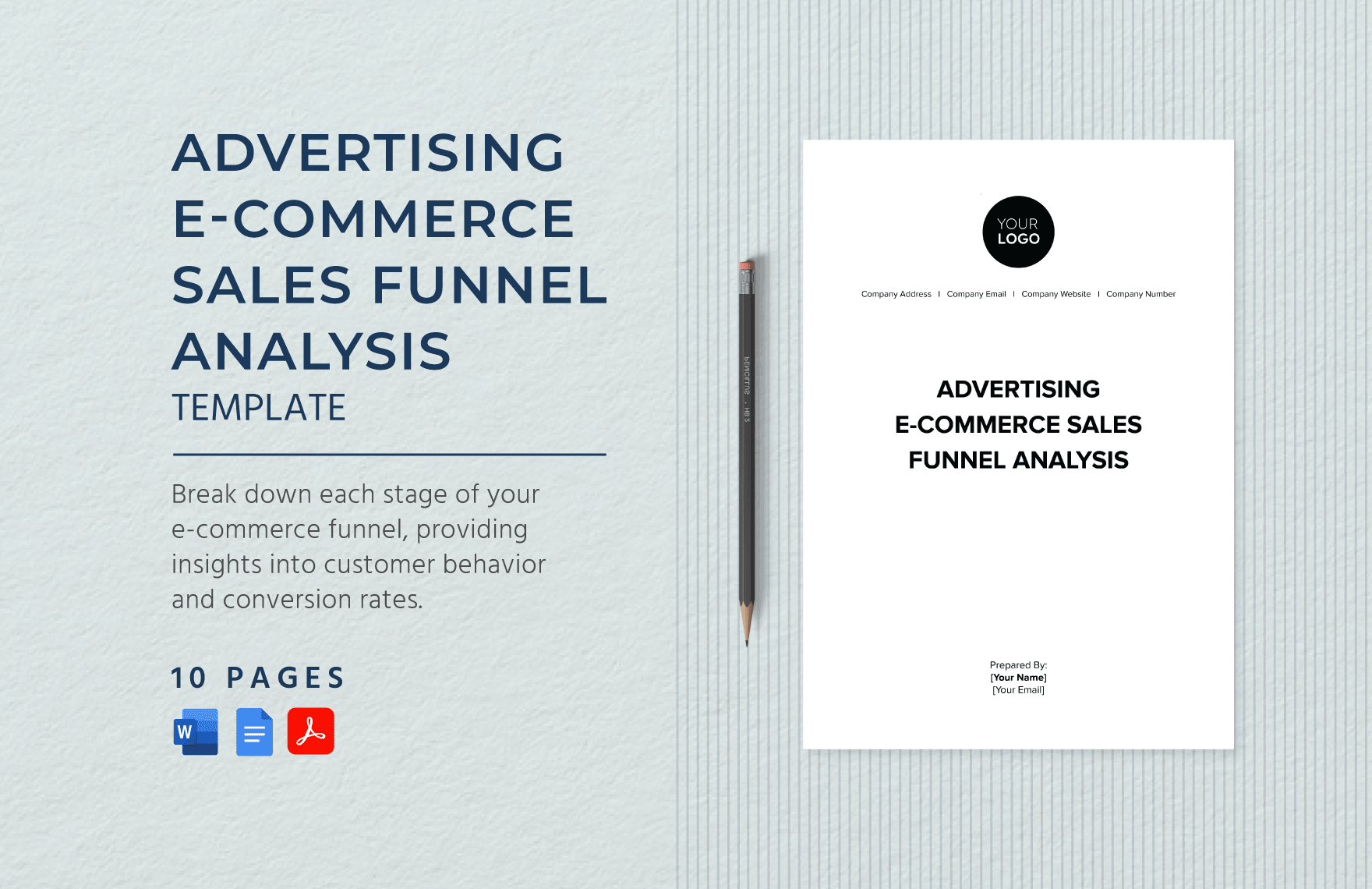 Advertising E-commerce Sales Funnel Analysis Template