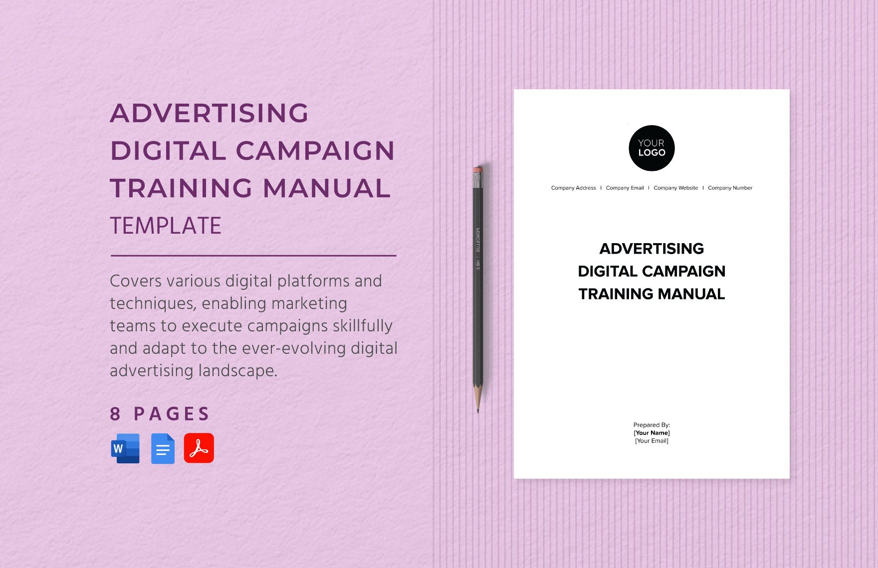 Advertising Digital Campaign Training Manual Template in Word, Google Docs, PDF