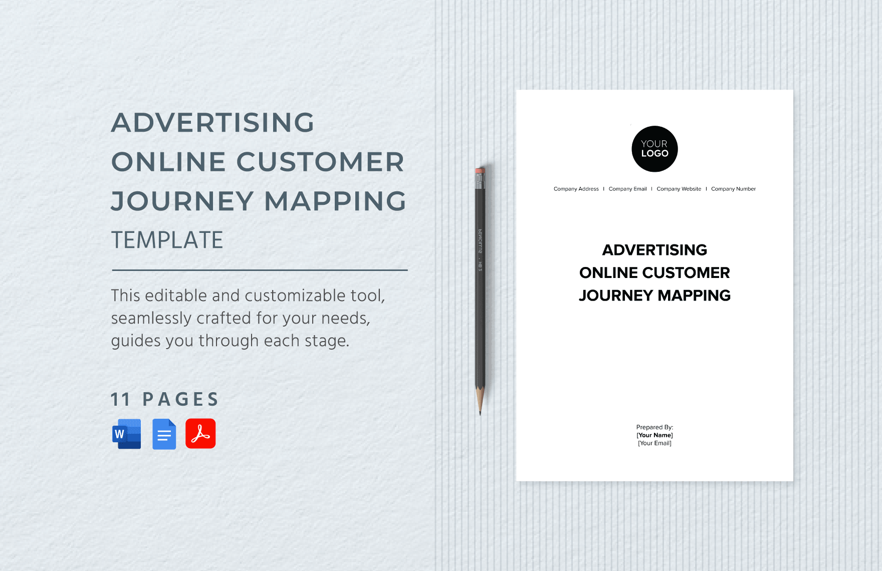 Advertising Online Customer Journey Mapping Template