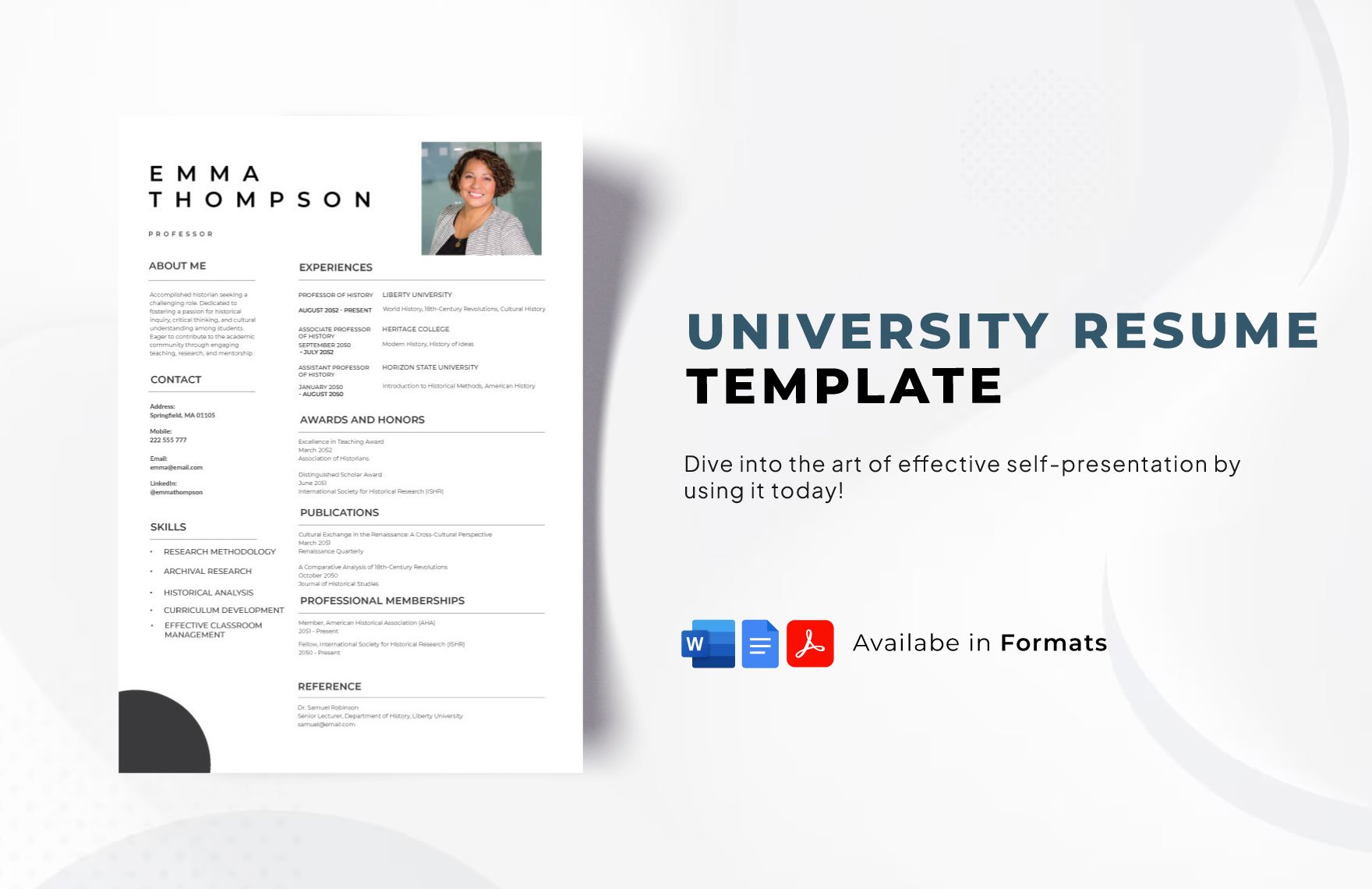 University Resume Template