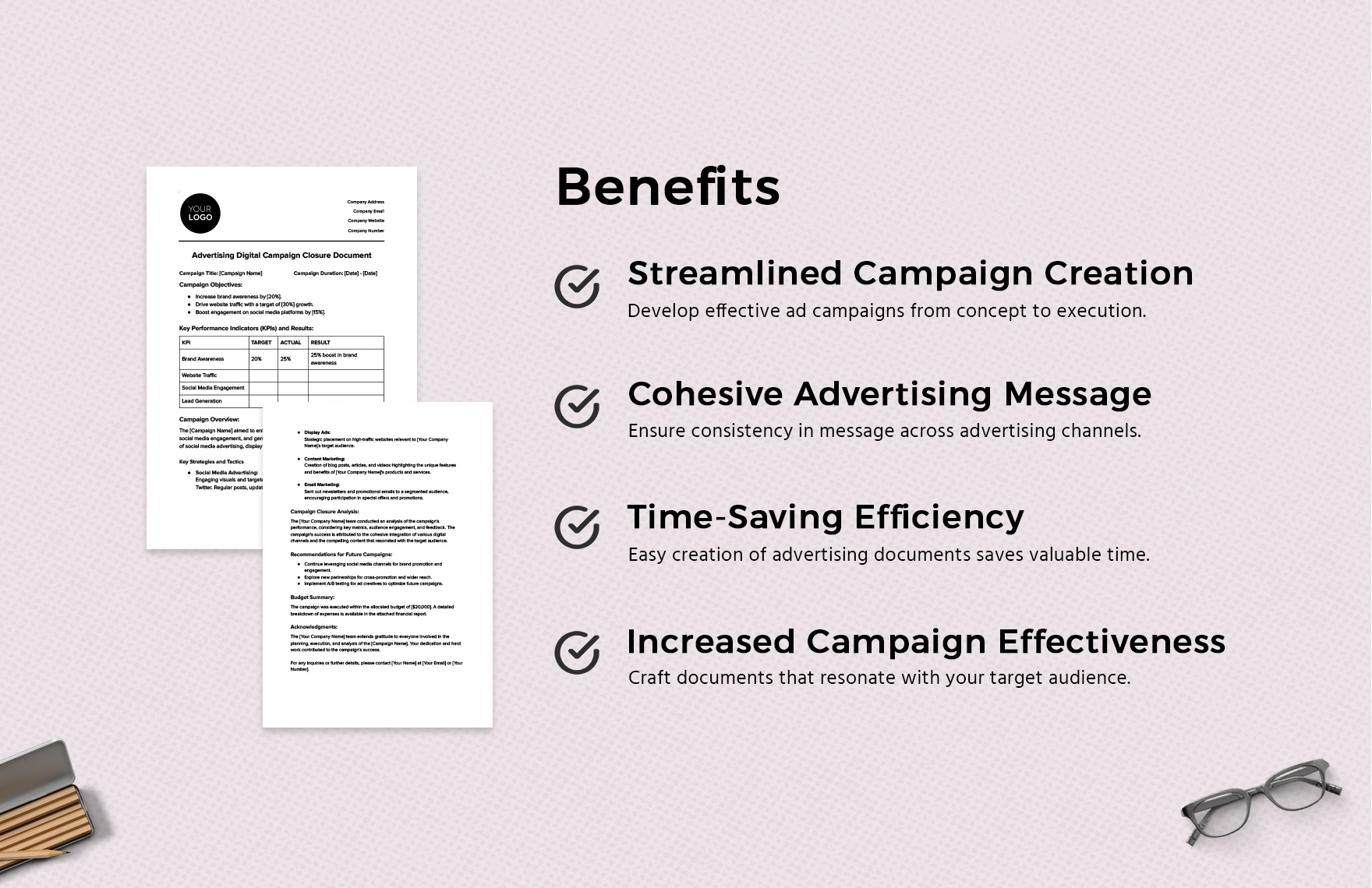 Advertising Digital Campaign Closure Document Template