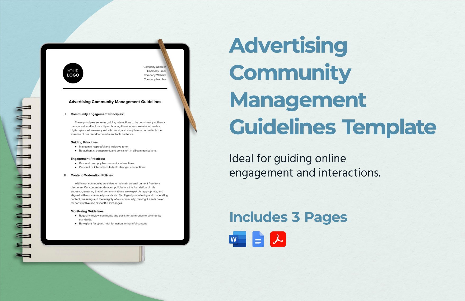 Advertising Community Management Guidelines Template in Word, Google Docs, PDF