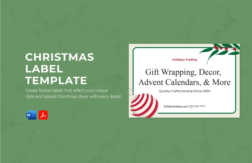 Free Christmas Label Templates Editable And Printable