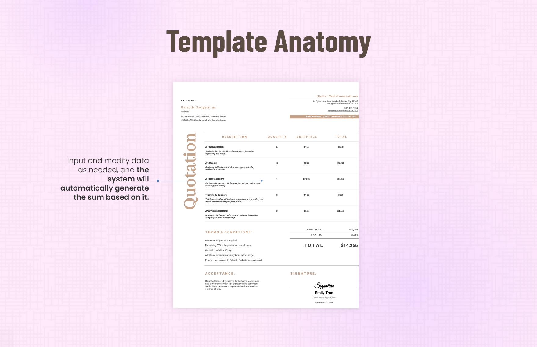 Quotation Form Template