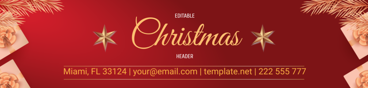 Editable Christmas Header Template