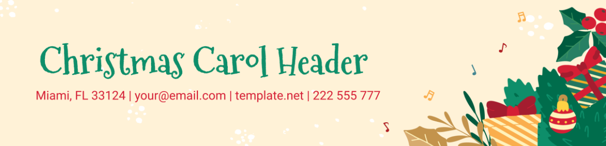 Christmas Carol Header Template