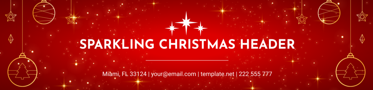 Sparkling Christmas Header Template