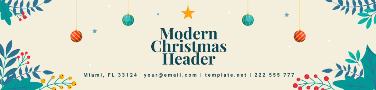 Modern Christmas Header Template