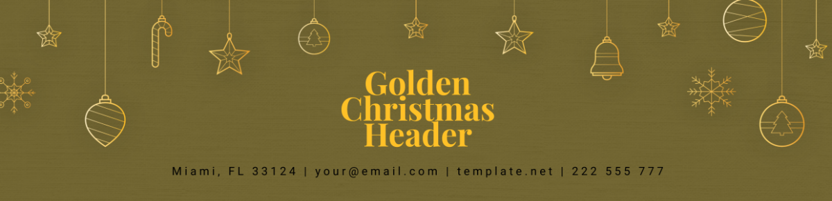Golden Christmas Header Template