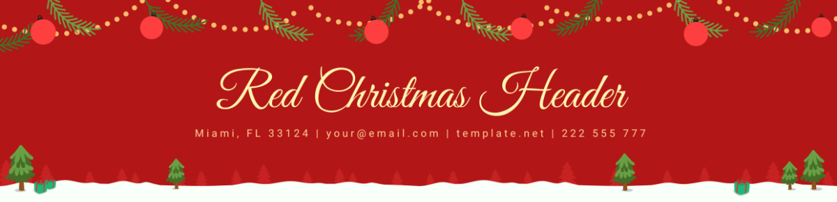 Red Christmas Header Template
