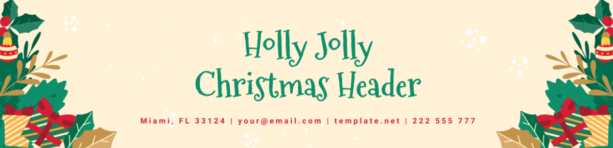 Holly Jolly Christmas Header Template