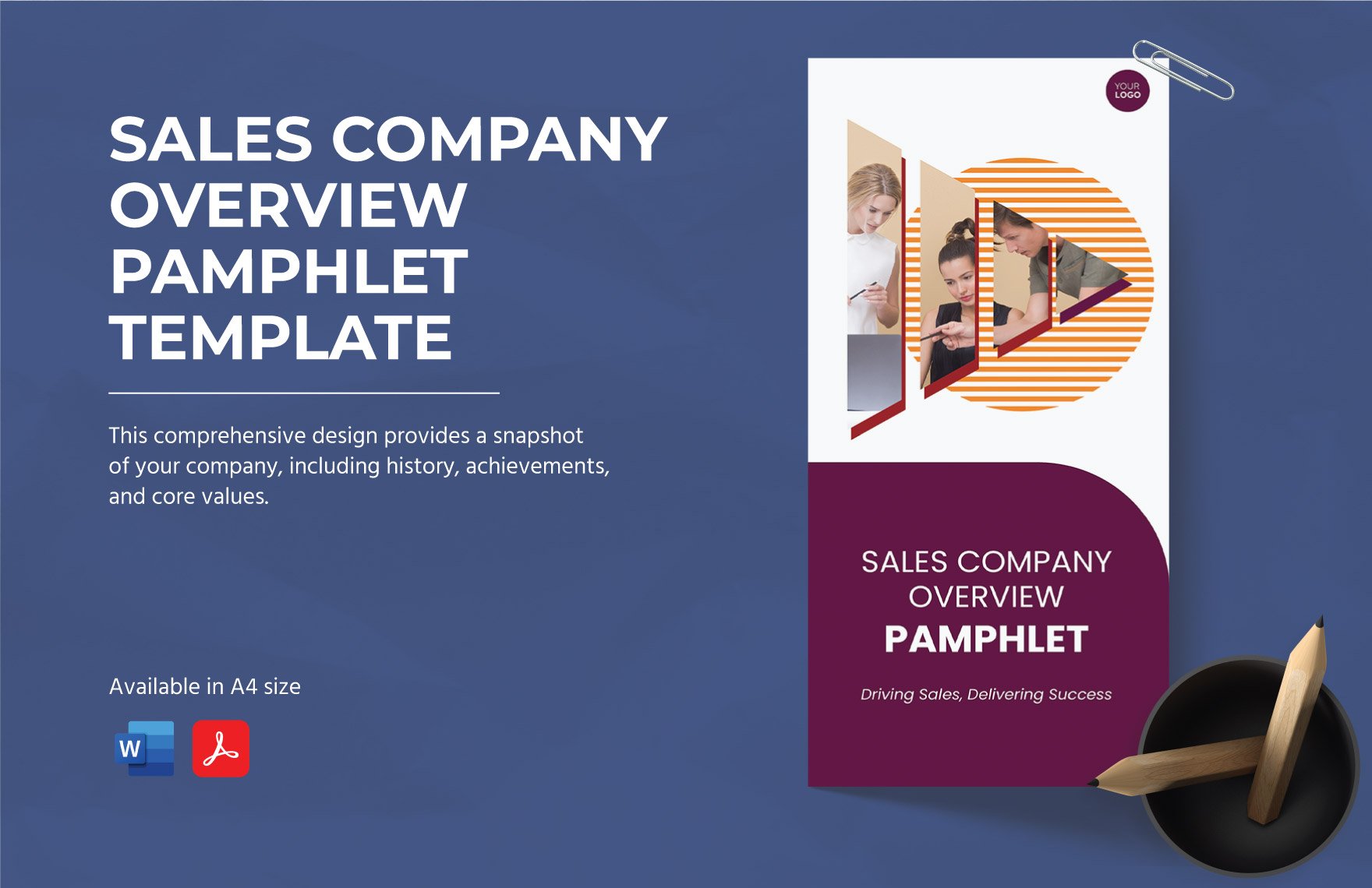 Sales Company Overview Pamphlet Template