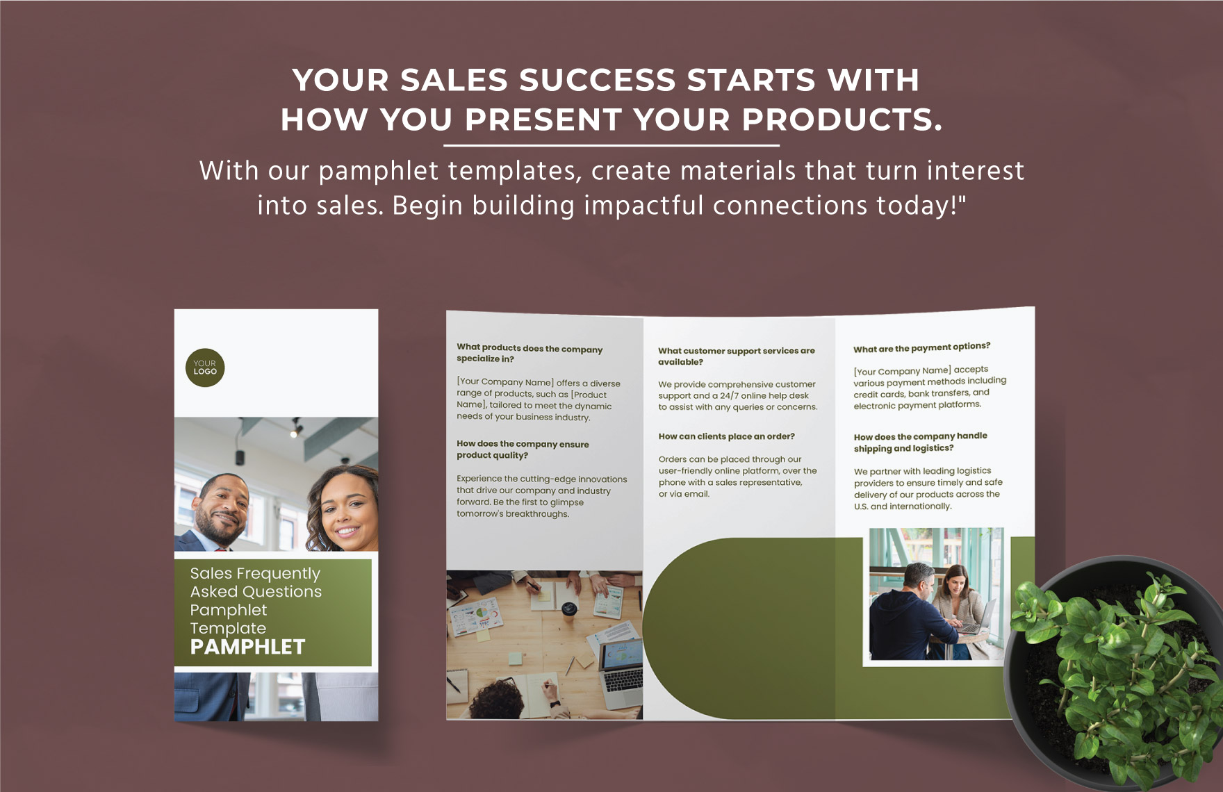Sales Frequently Asked Questions Pamphlet Template