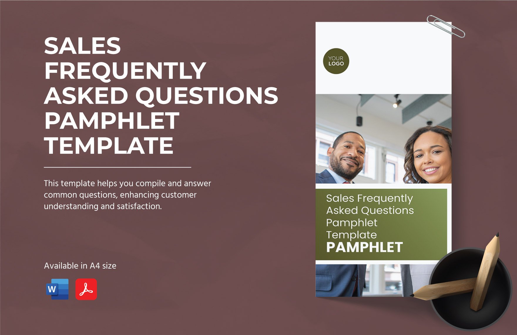 Sales Frequently Asked Questions Pamphlet Template