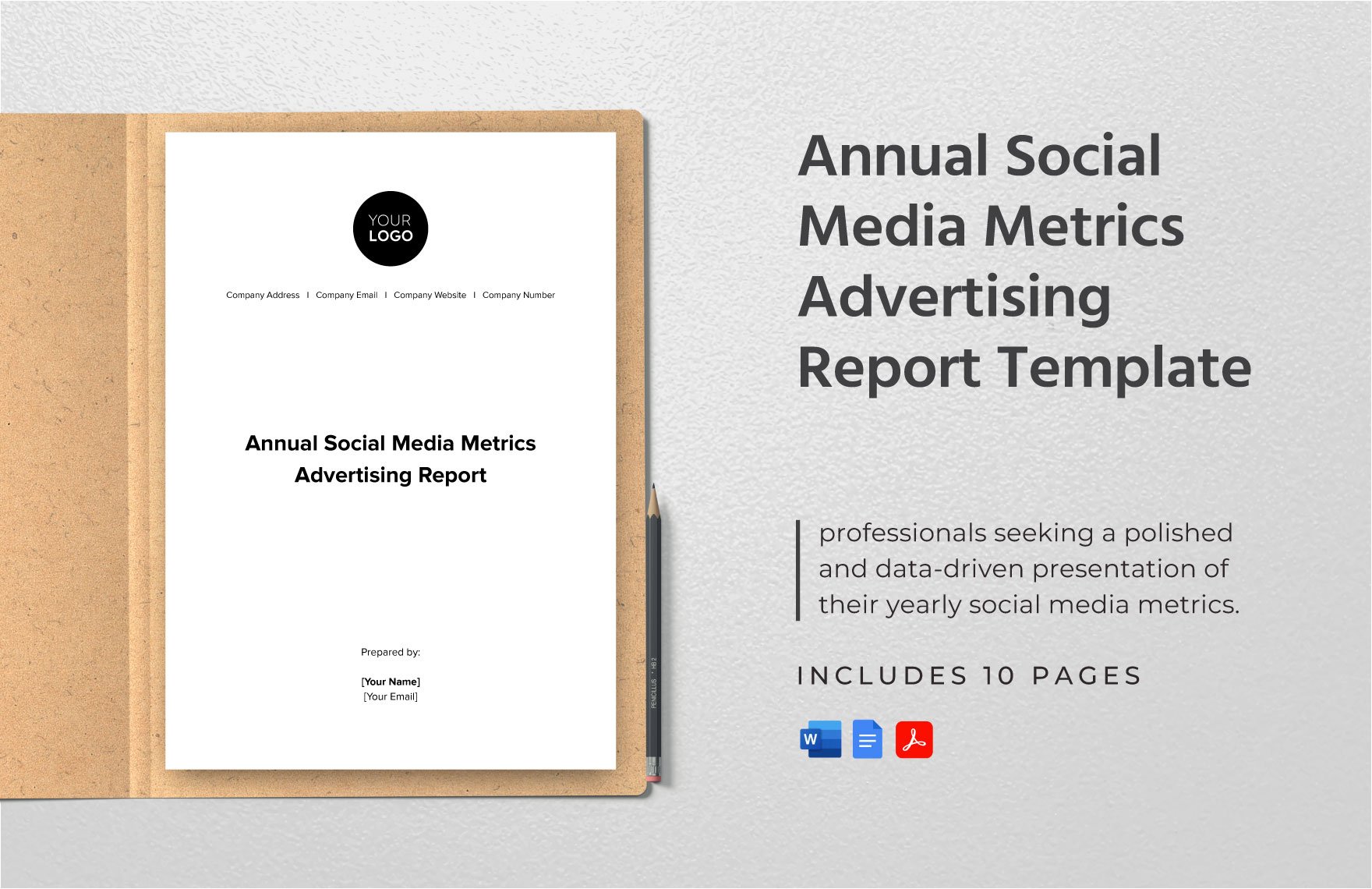 Annual Social Media Metrics Advertising Report Template