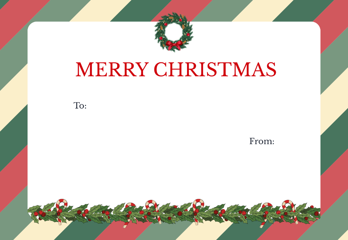 Blank Christmas Note