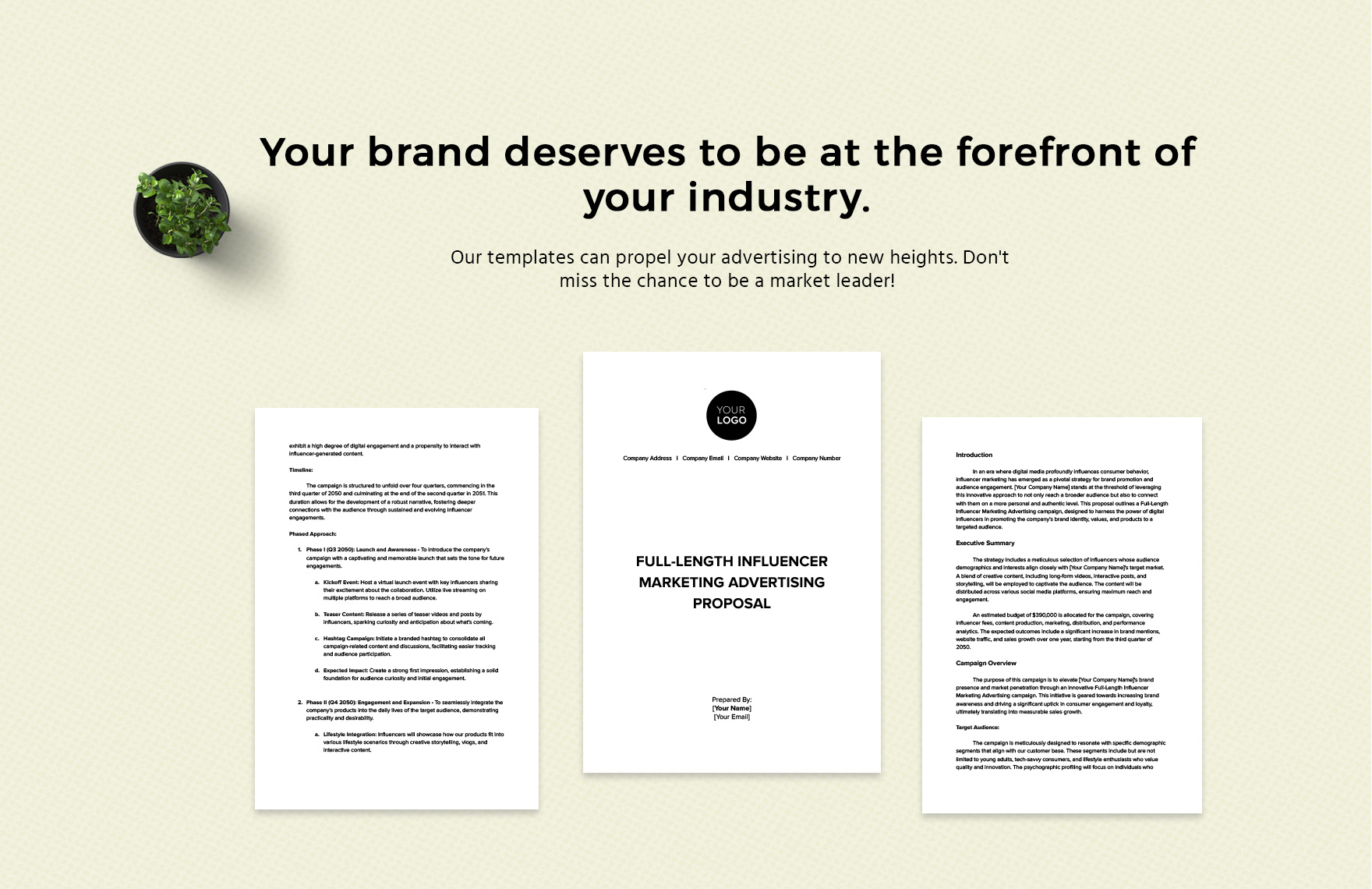 Full-Length Influencer Marketing Advertising Proposal Template
