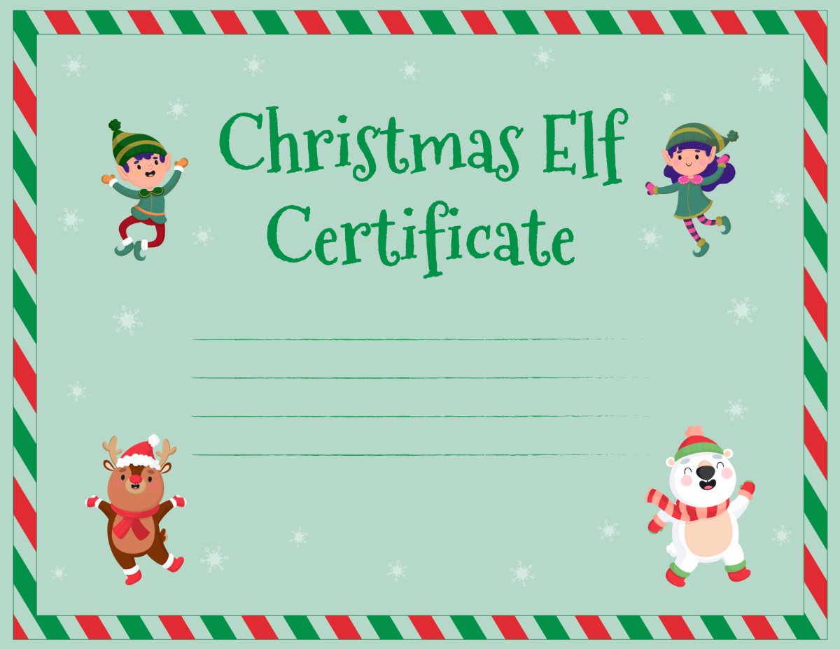 Christmas Elf Certificate