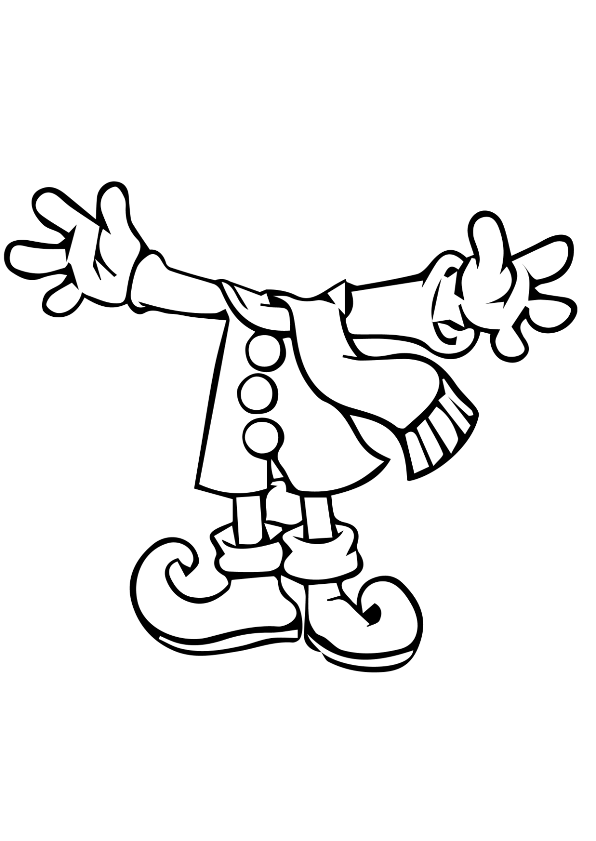 Christmas Elf Body Drawing Template