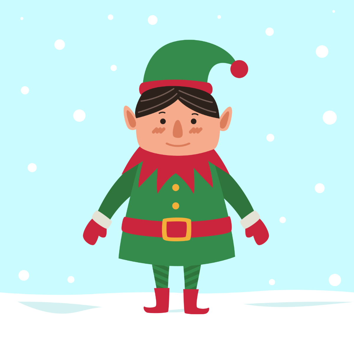 Christmas Elf Vector Template