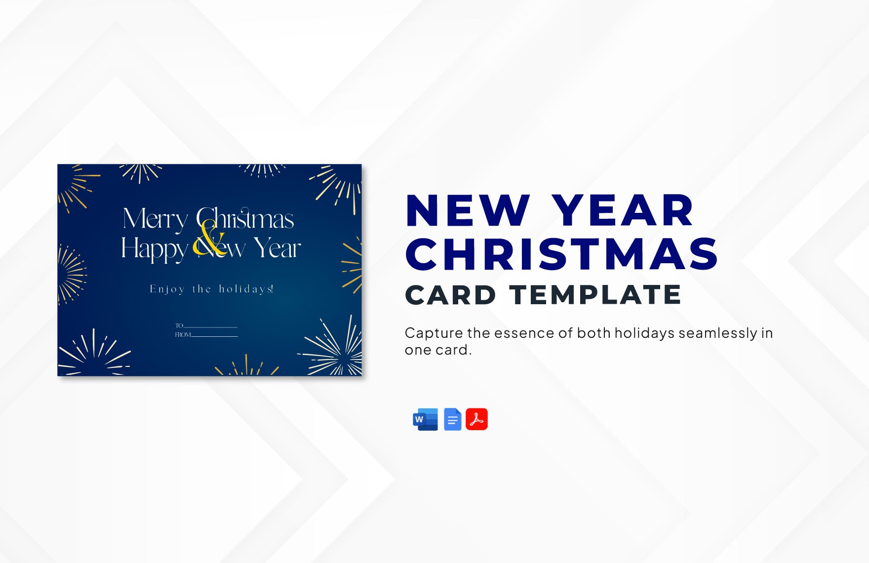 New Year Christmas Card Template