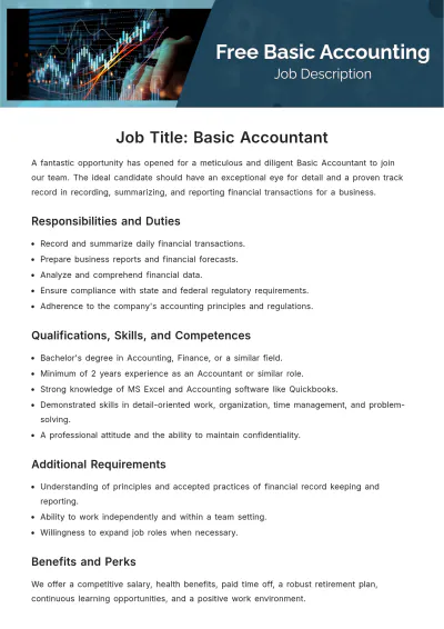 Free Basic Accounting Job Description Template to Edit Online