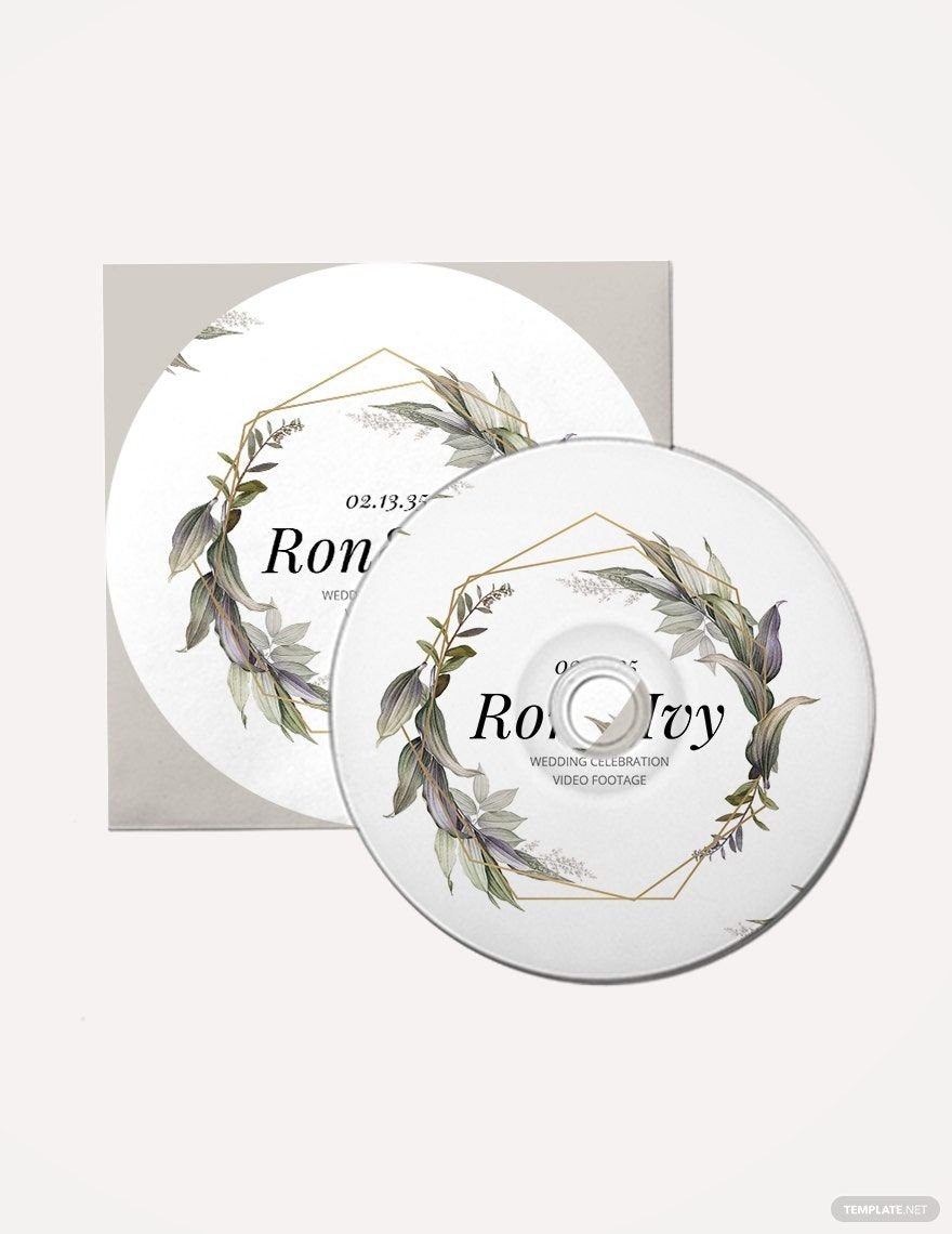 Wedding DVD Cover CD Label Template