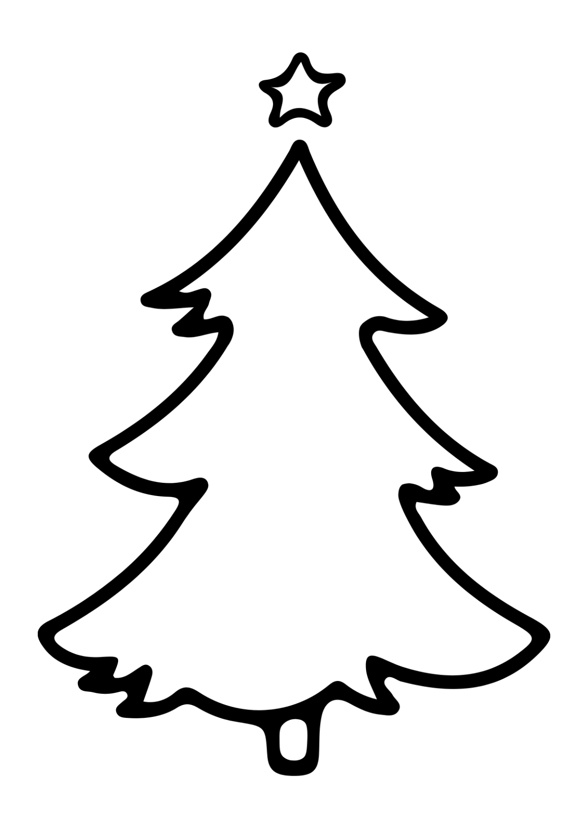 Free Christmas Tree Outline Template