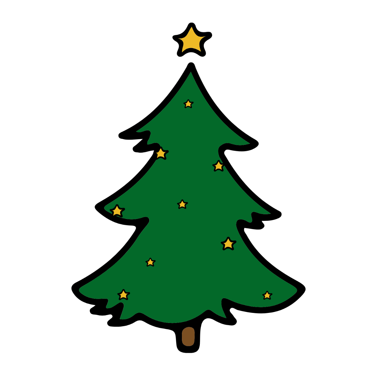 Free Christmas Tree Clipart Template