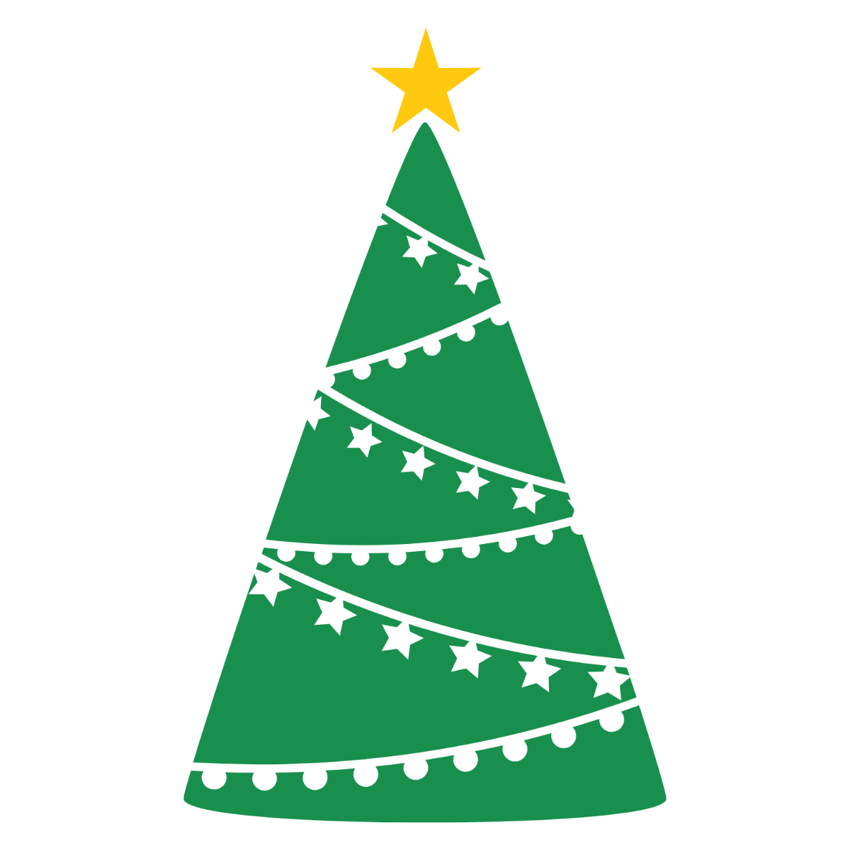 Triangle Christmas Tree Template