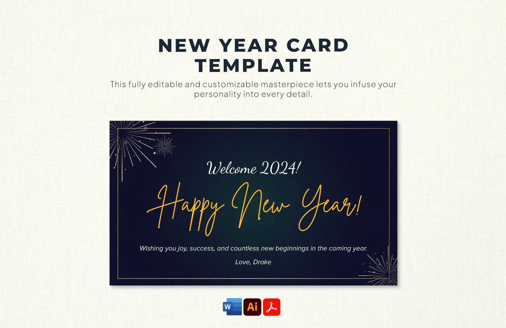 Free New Year Card Template