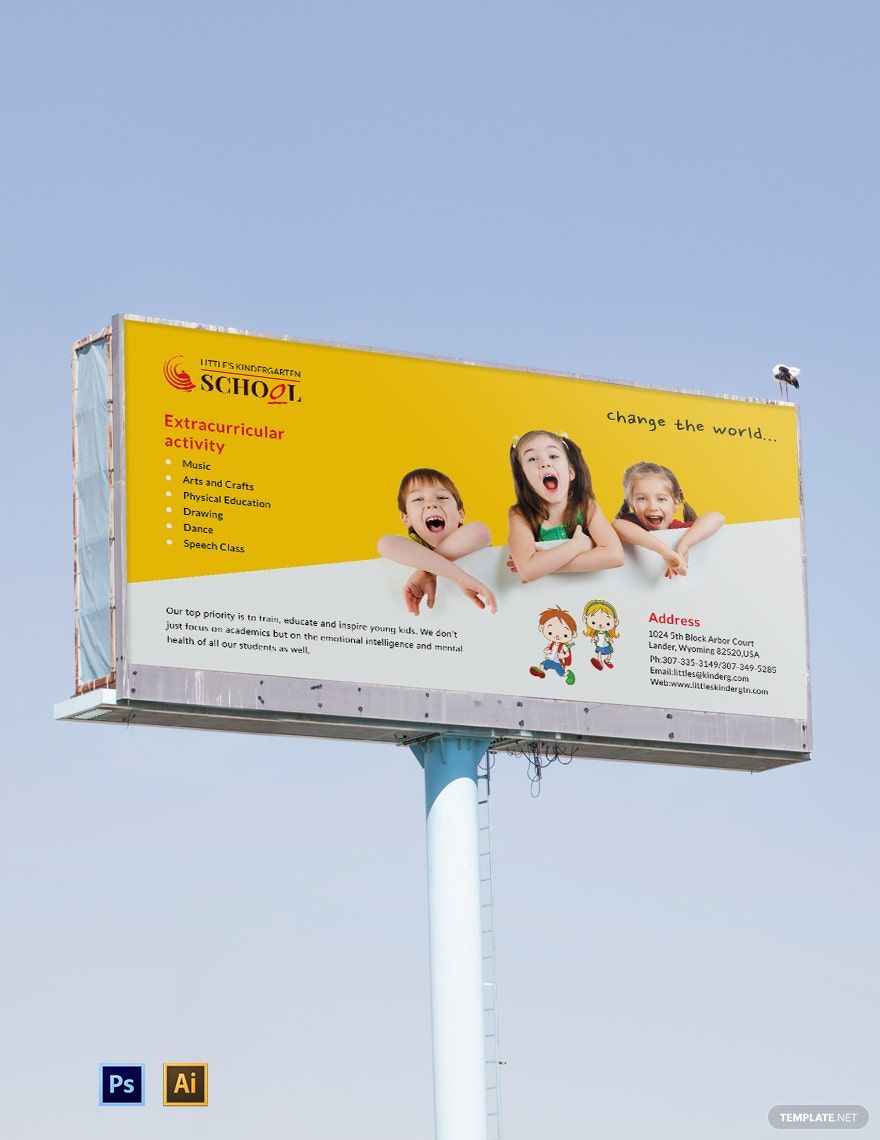Kindergarten Billboard Template