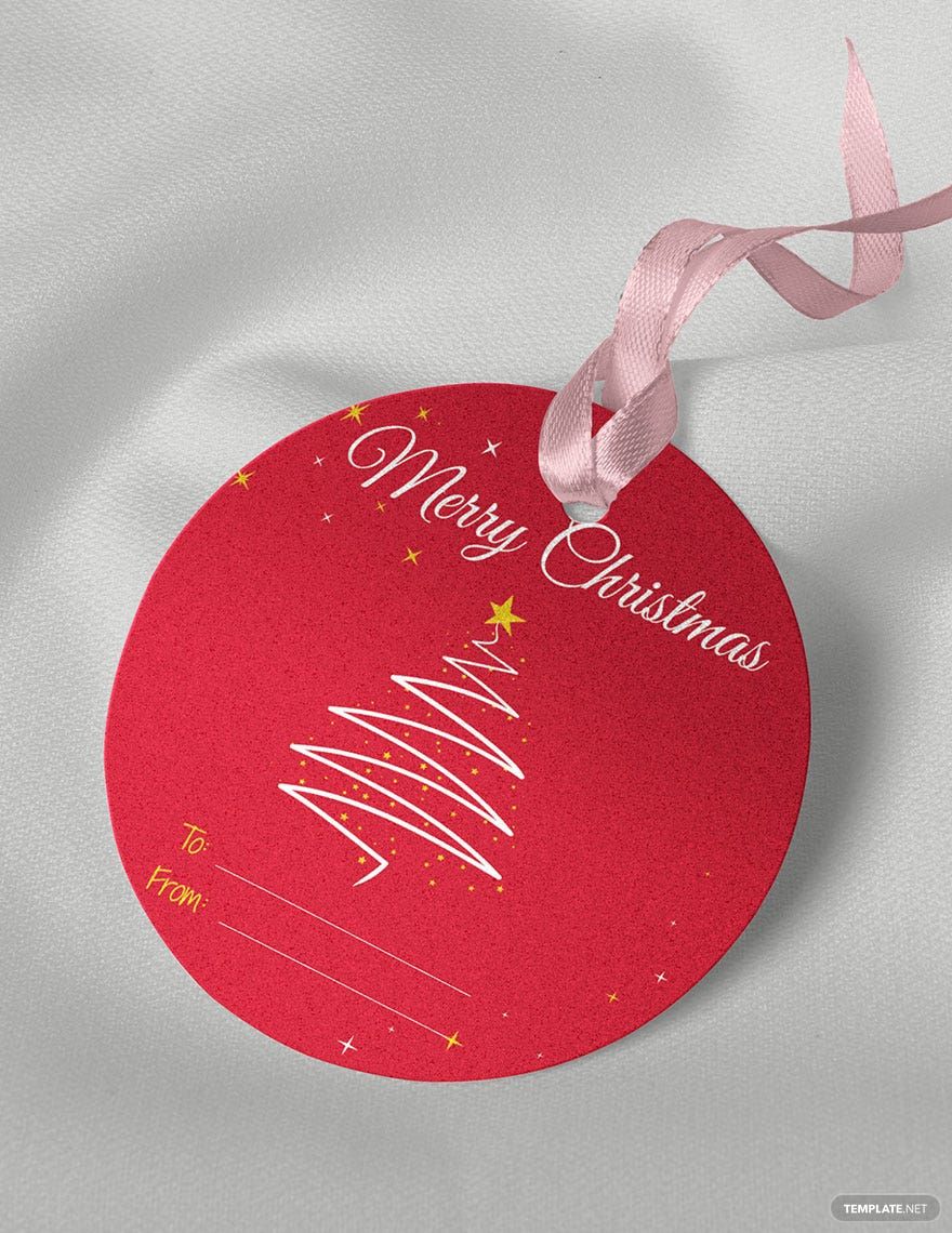 Free Round Gift Tag Template