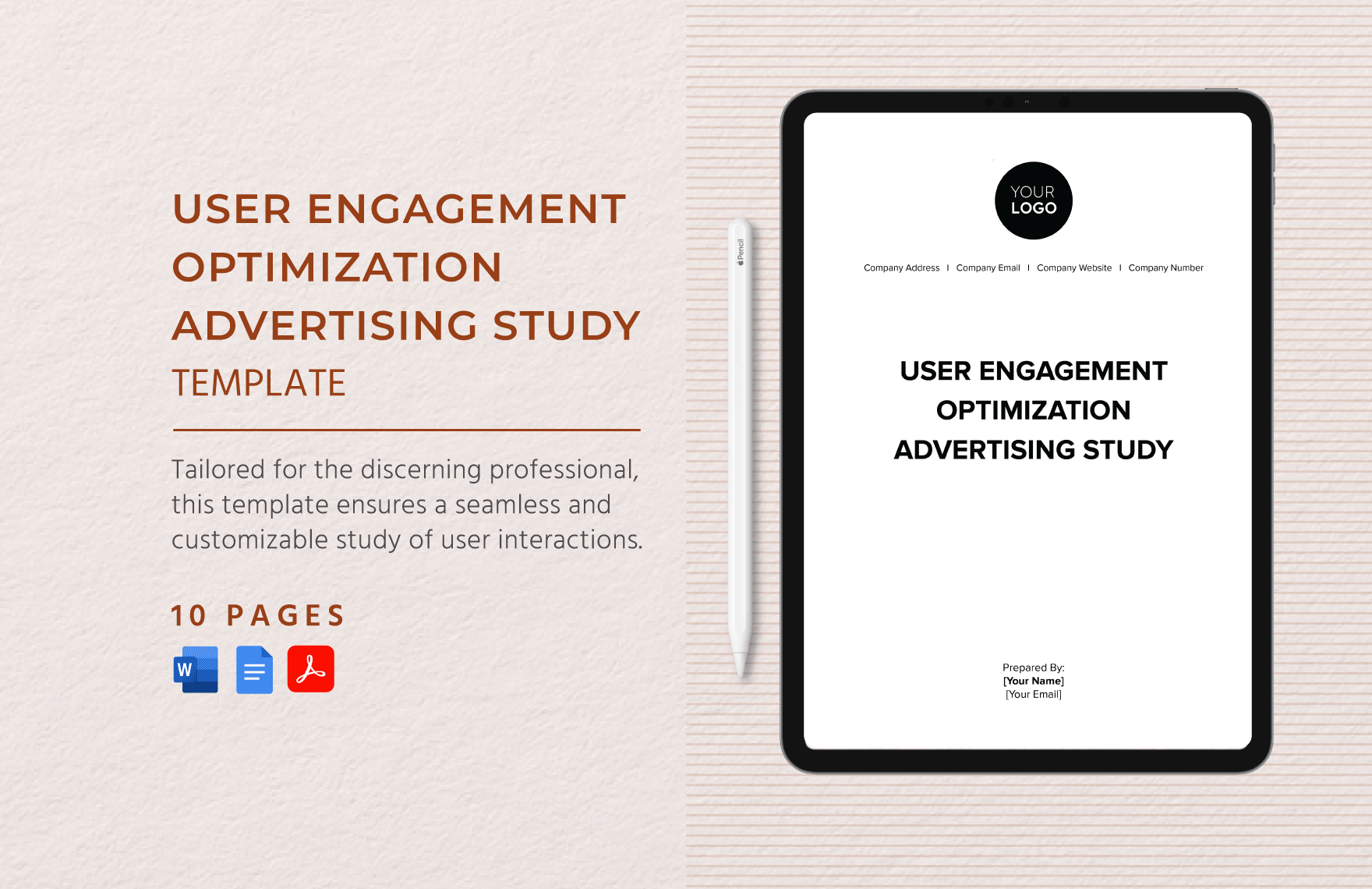 User Engagement Optimization Advertising Study Template in Word, Google Docs, PDF