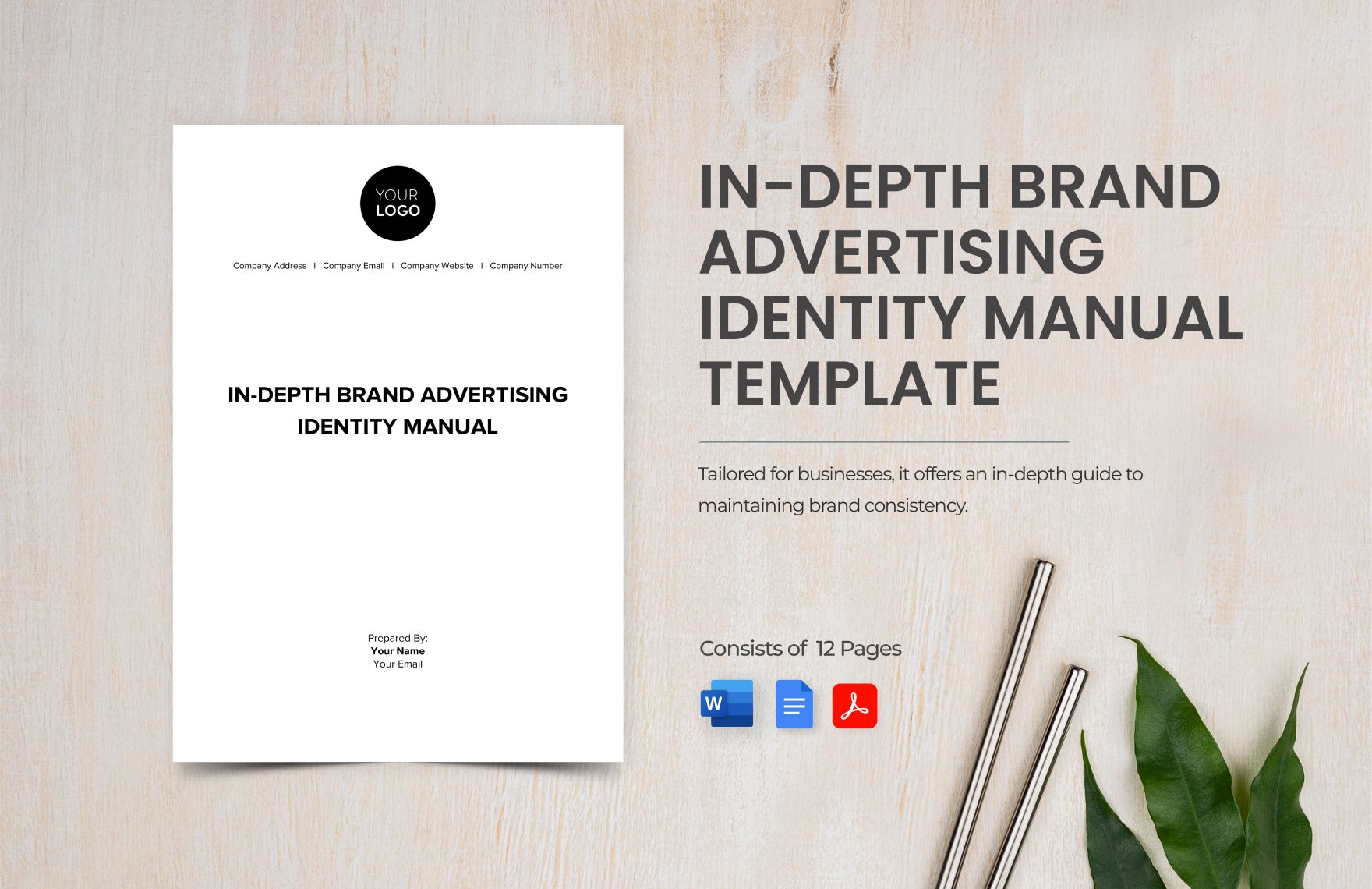 In-Depth Brand Advertising Identity Manual Template
