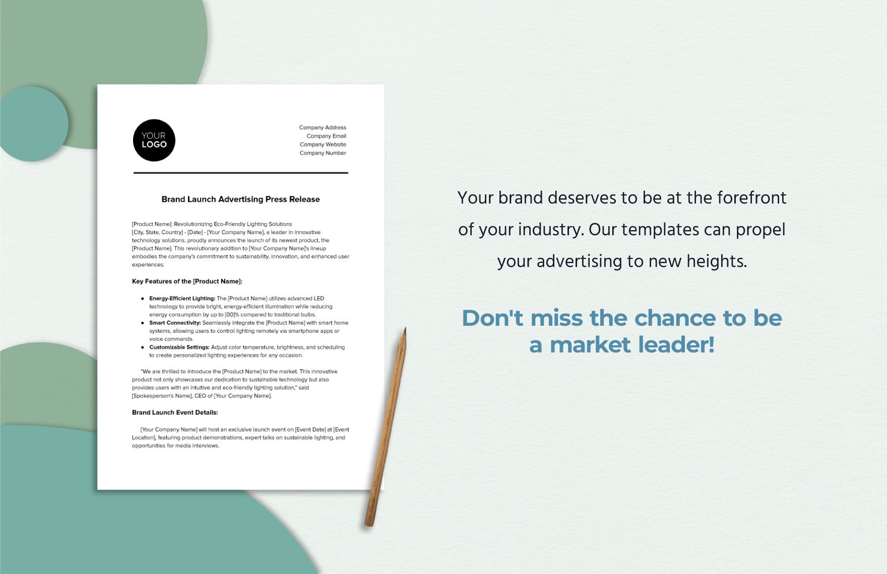 Brand Launch Advertising Press Release Template