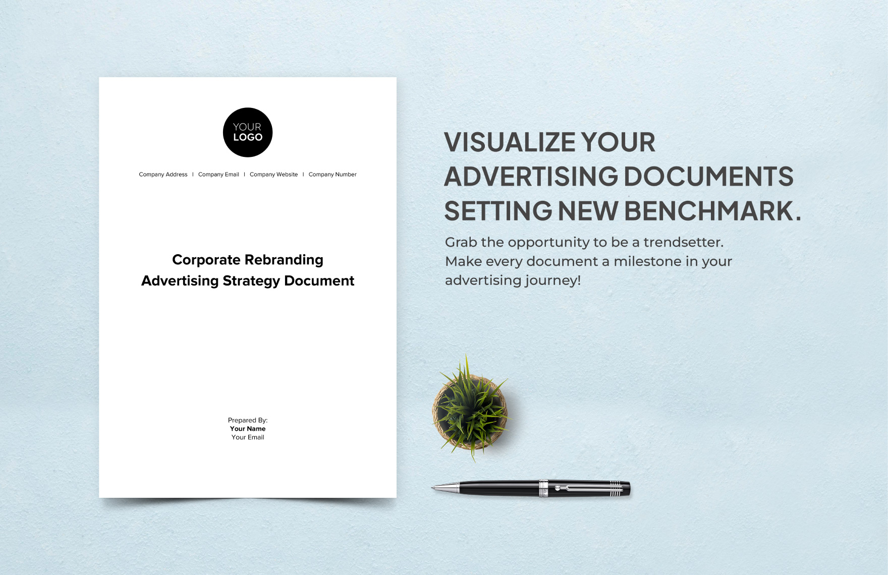 Corporate Rebranding Advertising Strategy Document Template