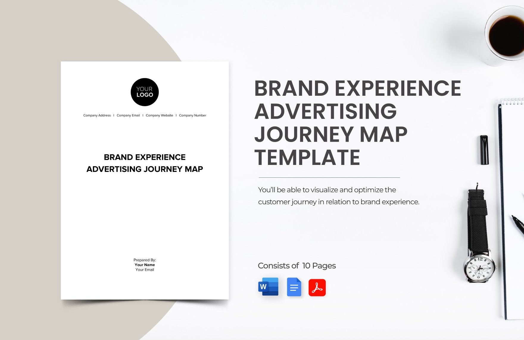 Brand Experience Advertising Journey Map Template
