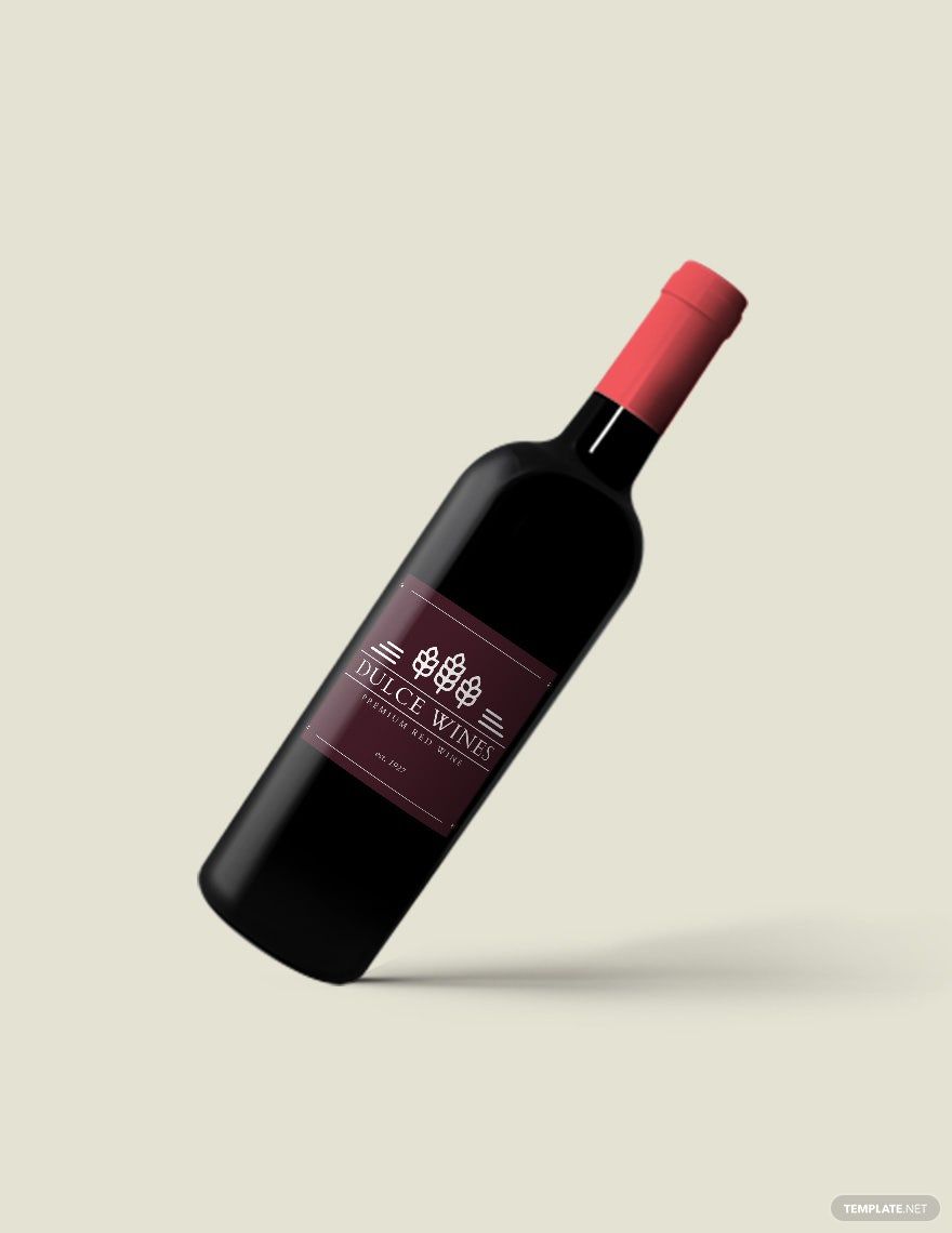 Free Wine Label Sample Template