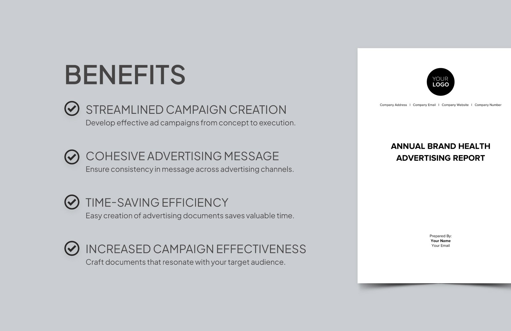 Annual Brand Health Advertising Report Template