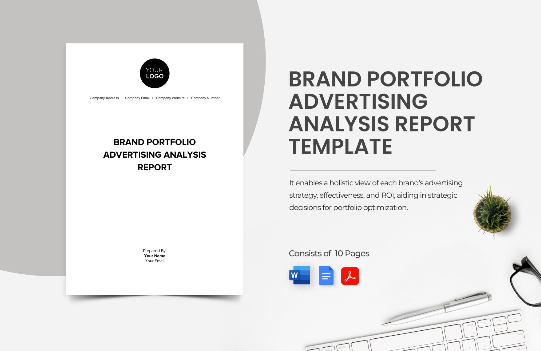 Brand Portfolio Advertising Analysis Report Template