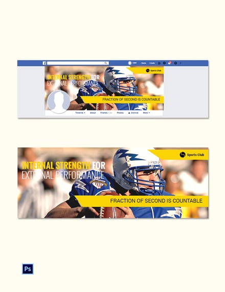 Sports Facebook Cover Page Template