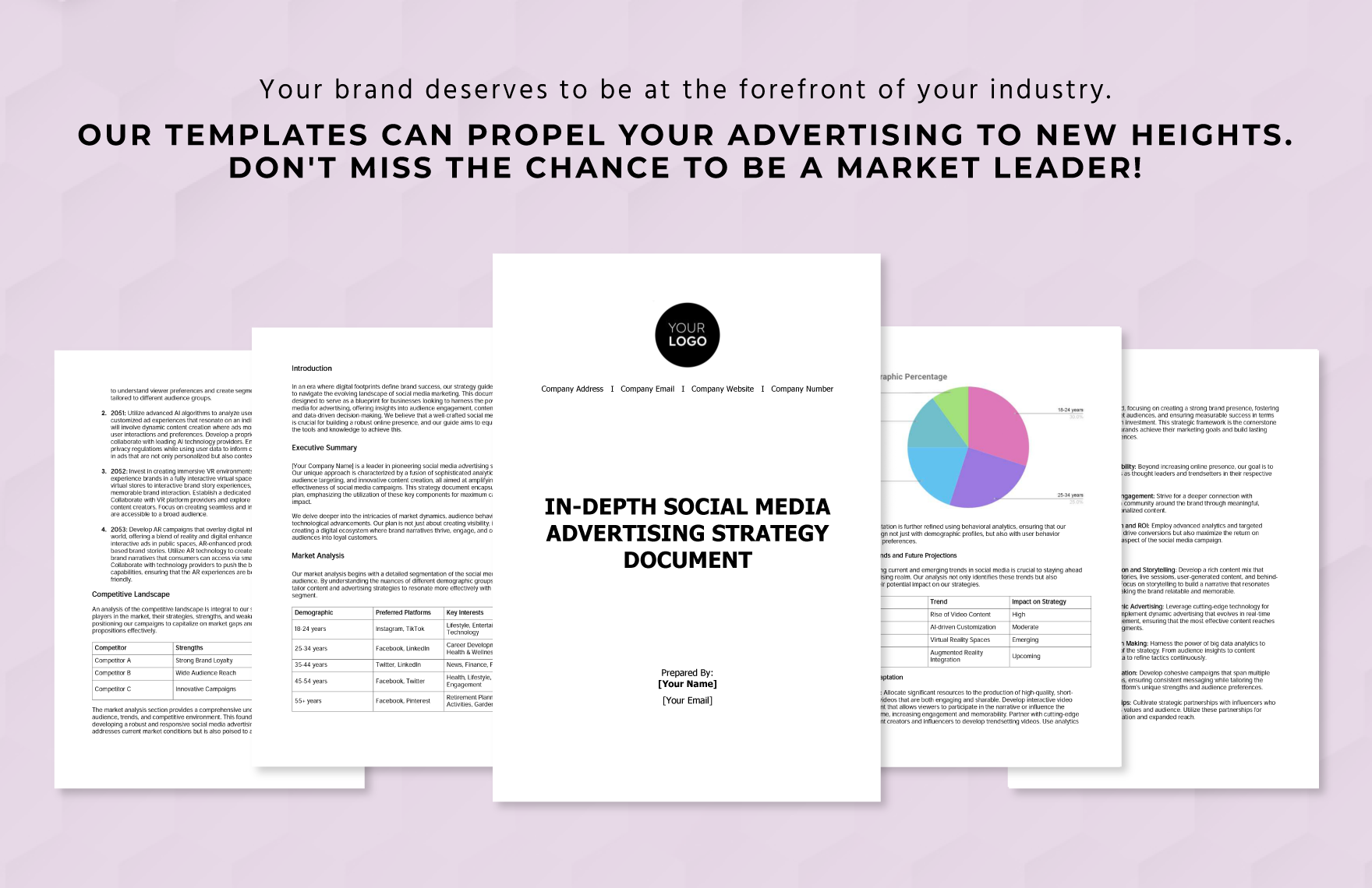 In-Depth Social Media Advertising Strategy Document Template