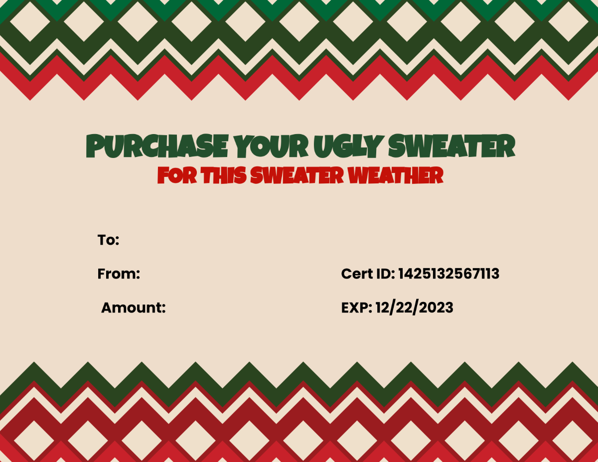 Free Ugly Christmas Sweater Certificate Template