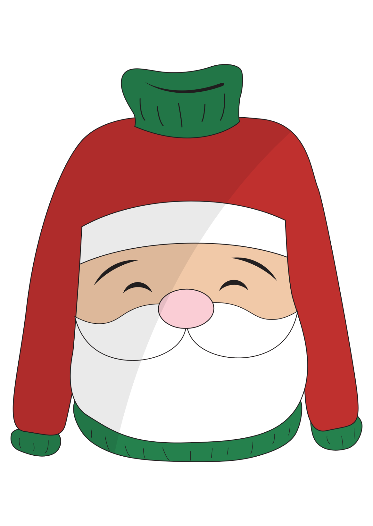 Free Ugly Christmas Sweater Drawing Template