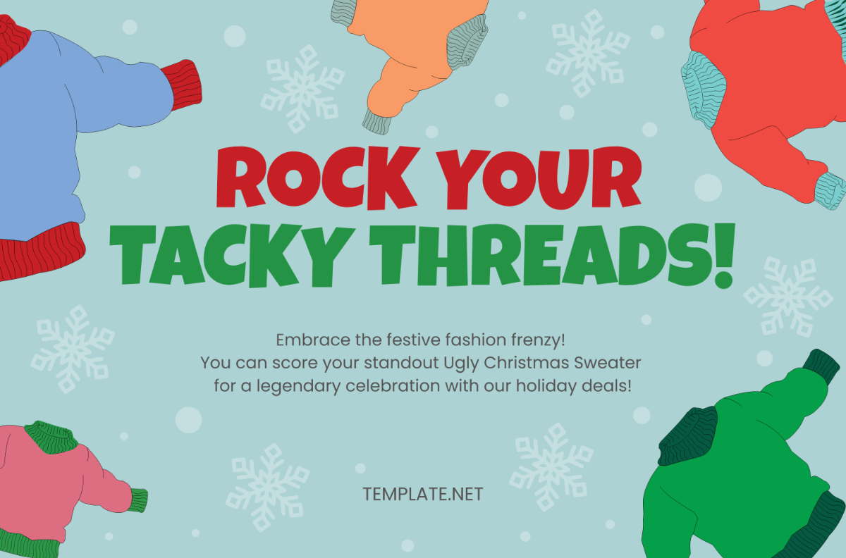 Free Ugly Christmas Sweater Banner Template