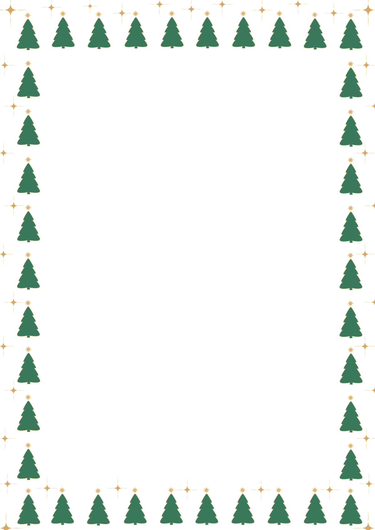 Editable Christmas Tree Border Template