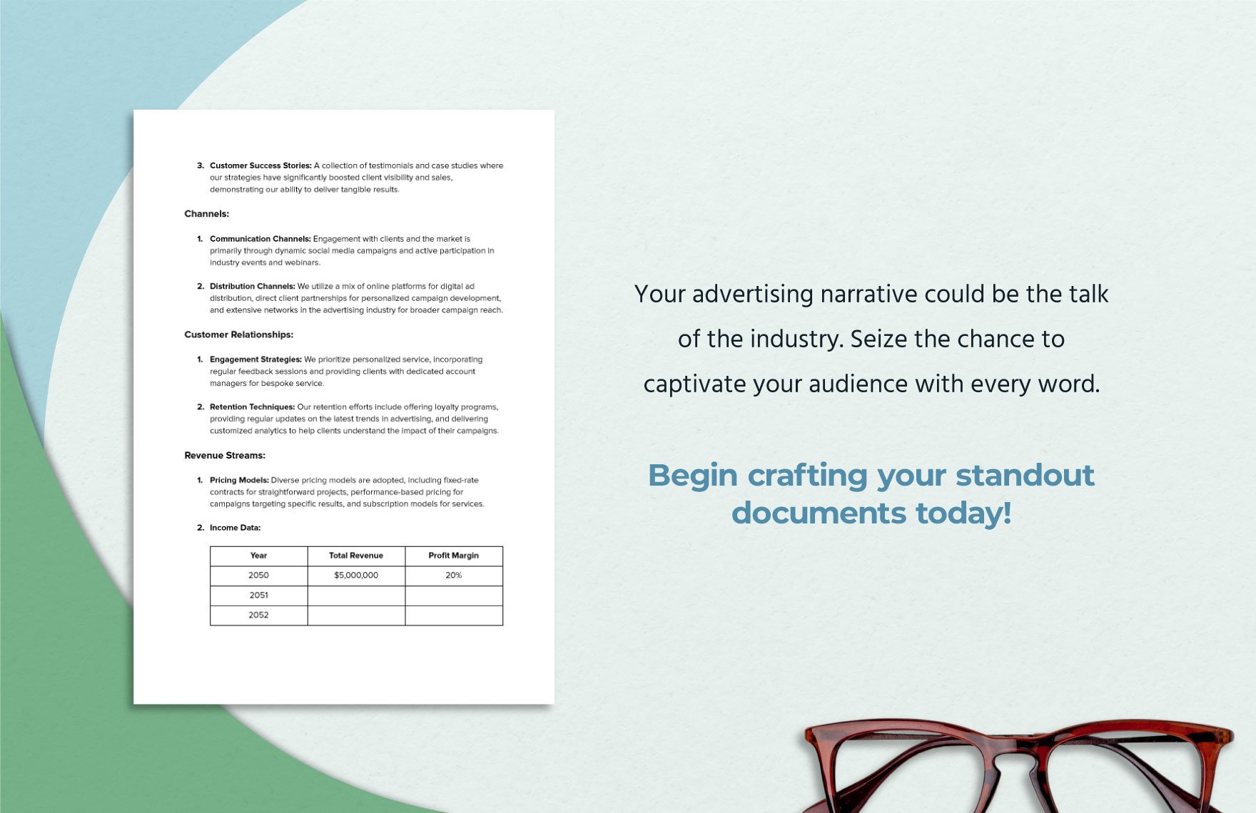 Brand Value Proposition Advertising Canvas Template